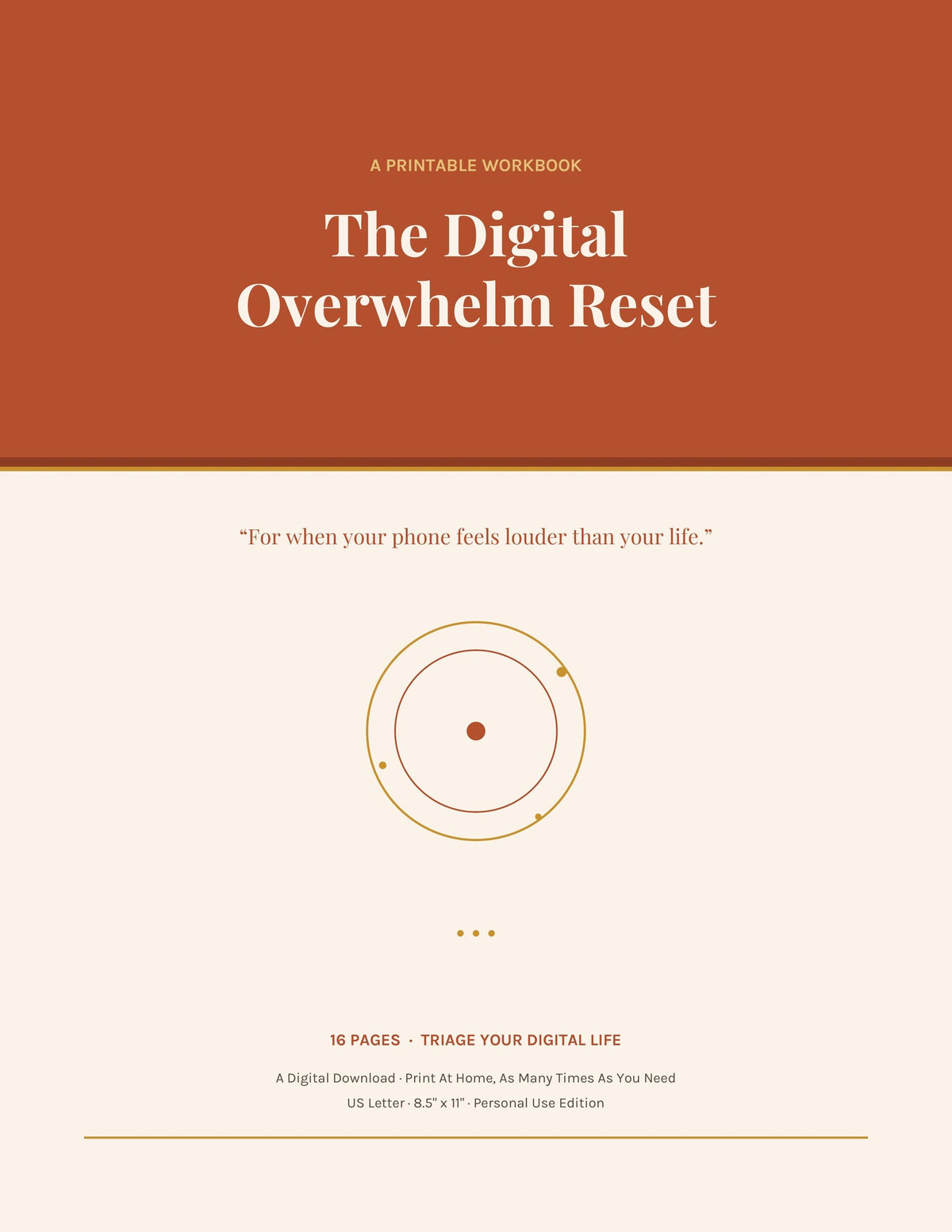 The Digital Overwhelm Reset: No-Shame Triage Workbook for Notification Overload &amp; Inbox Burnout (PDF)