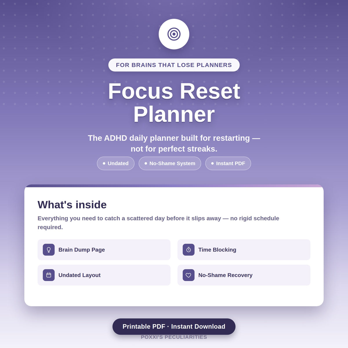 The ADHD Tax Reset: ADHD Budget Planner for Impulse Spending, Late Fees & Subscription Leaks (PDF)